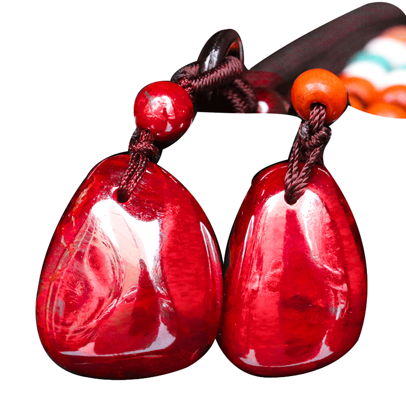 真朱砂吊坠官方旗舰店原矿石项链无根砂透光锁骨链男女士正品挂件