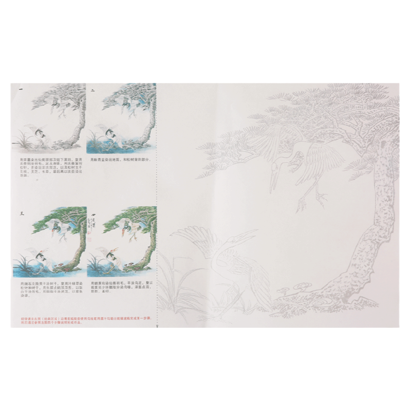 工筆畫(huà)白描底稿臨摹畫(huà)稿書(shū)法繪畫(huà)學(xué)習(xí)套裝初學(xué)者國(guó)畫(huà)臨摹花鳥(niǎo)牡丹宣紙人物梅蘭竹菊荷花直接上色水彩畫(huà)素描本
