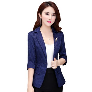 2026新款春季chic小西装七分袖韩版修身休闲薄款西服女短外套上衣