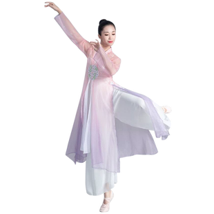 古典舞蹈服女飘逸身韵纱衣中国风故梦同款现代舞演出服民族练功服
