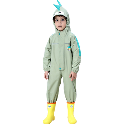 儿童连体雨衣幼儿园恐龙宝宝雨鞋