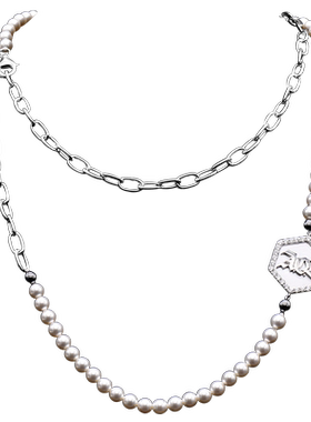 REBORN925银宝石长款INS项链