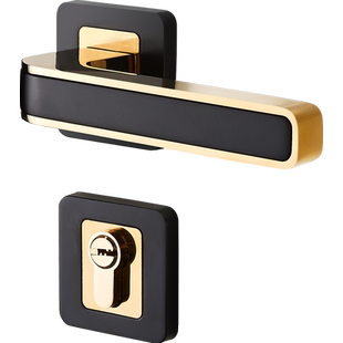 嘉森堡卧室门锁室内磁吸静音门锁房间木门锁金色房门锁现代分体锁