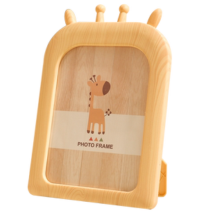 创意7寸北欧ins风相框摆台儿童胎发卡通桌面摆件挂墙洗照片相片框