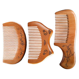 可爱迷你桃木梳子小巧随身便携款宝宝儿童女孩小号檀木檀香木头梳