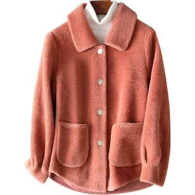 新款冬装大牌时尚风百搭羊羔颗粒