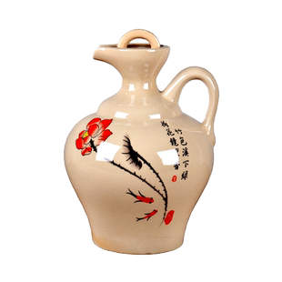 小酒壶一斤装2/5/10斤手工陶瓷家用土陶酒瓶酒坛子白酒空瓶