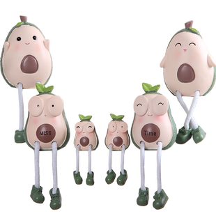 家居墙上置物架装饰品小摆件吊脚娃娃客厅电视酒柜工艺品摆设创意