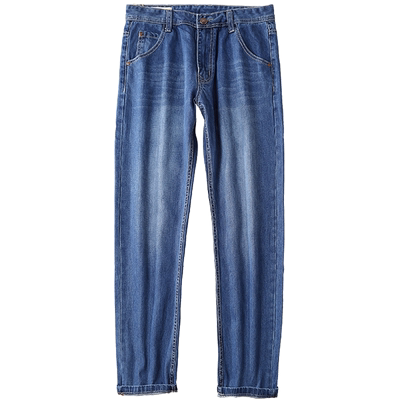 牛仔裤宽松直筒阔腿加大码肥佬