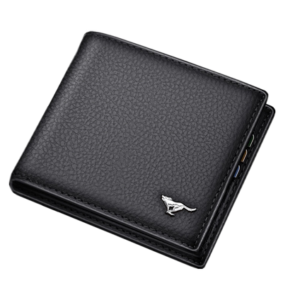 七匹狼男士真皮短款钱包简约