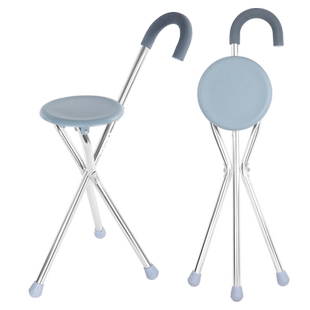 拐杖板凳带座椅老人坐凳医用捌杖老年人可折叠椅手杖椅子拐扙防滑