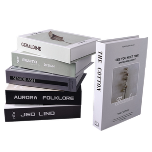 北欧现代仿真书摆件家居客厅展厅装饰书创意摄影道具假书盒子摆设