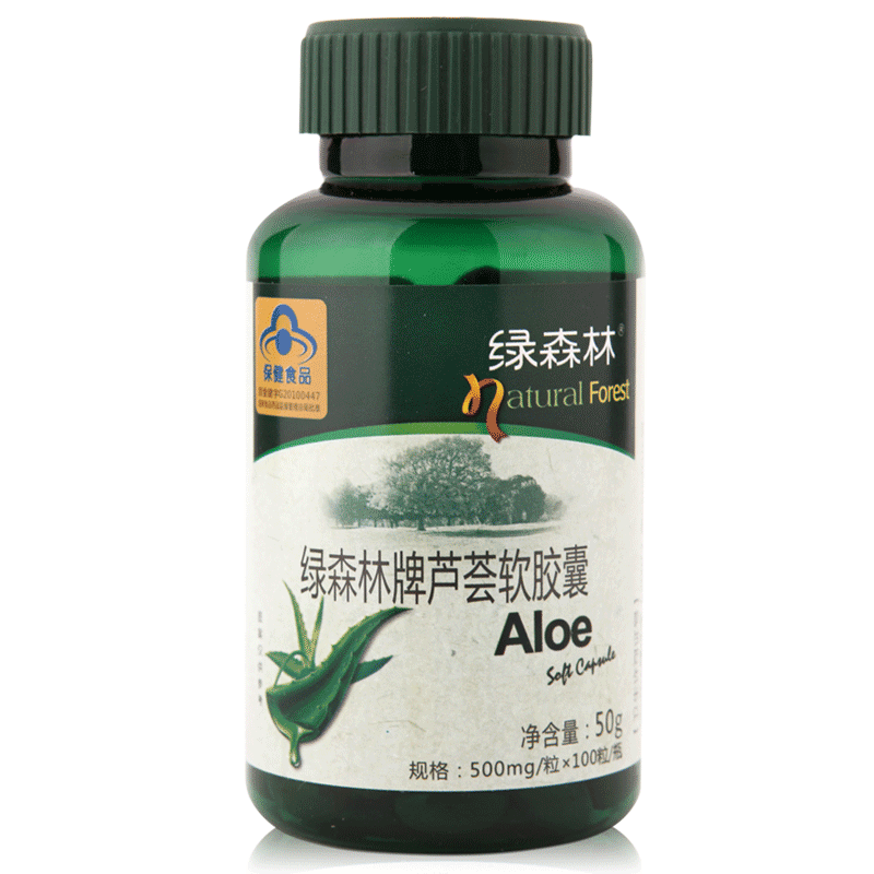 Natural Forest/绿森林 牌芦荟软胶囊 500mg/粒*100粒