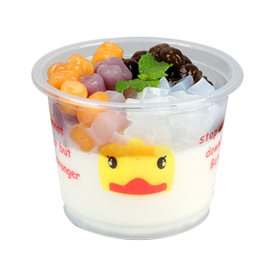一次性双皮奶杯子带盖专用布丁杯