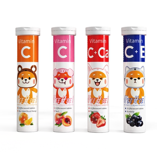 VEGTOMETO/维格美韩国维生素C泡腾片多营养儿童成人维C泡腾VC片