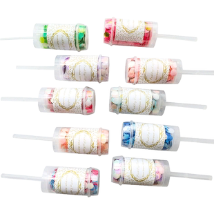 宝宝周岁生日派对推推乐喷花筒手推礼花筒小礼炮纸屑礼花拍照道具