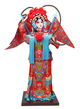 北京绢人京剧脸谱民间手工艺品