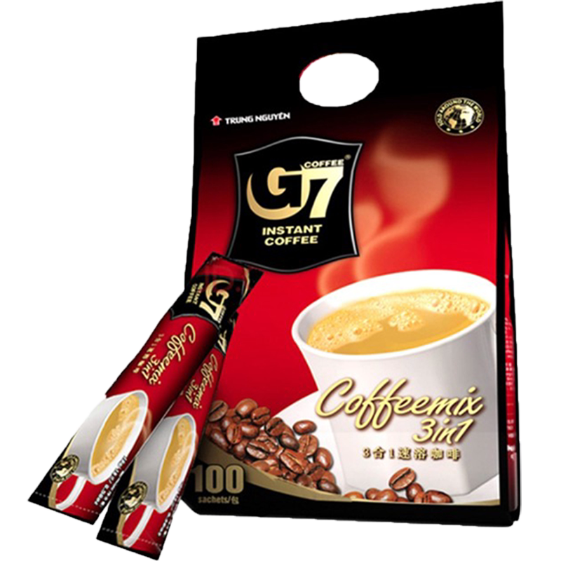 中原g7送杯勺越南袋装速溶咖啡粉