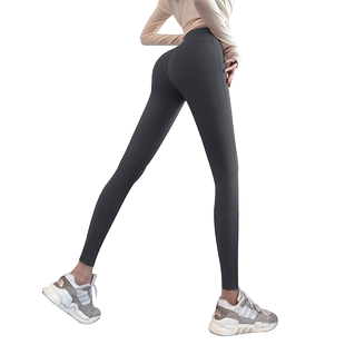 瑜伽裤女高腰提臀九分瑜伽服大码健身裤跑步运动健身紧身弹力加绒