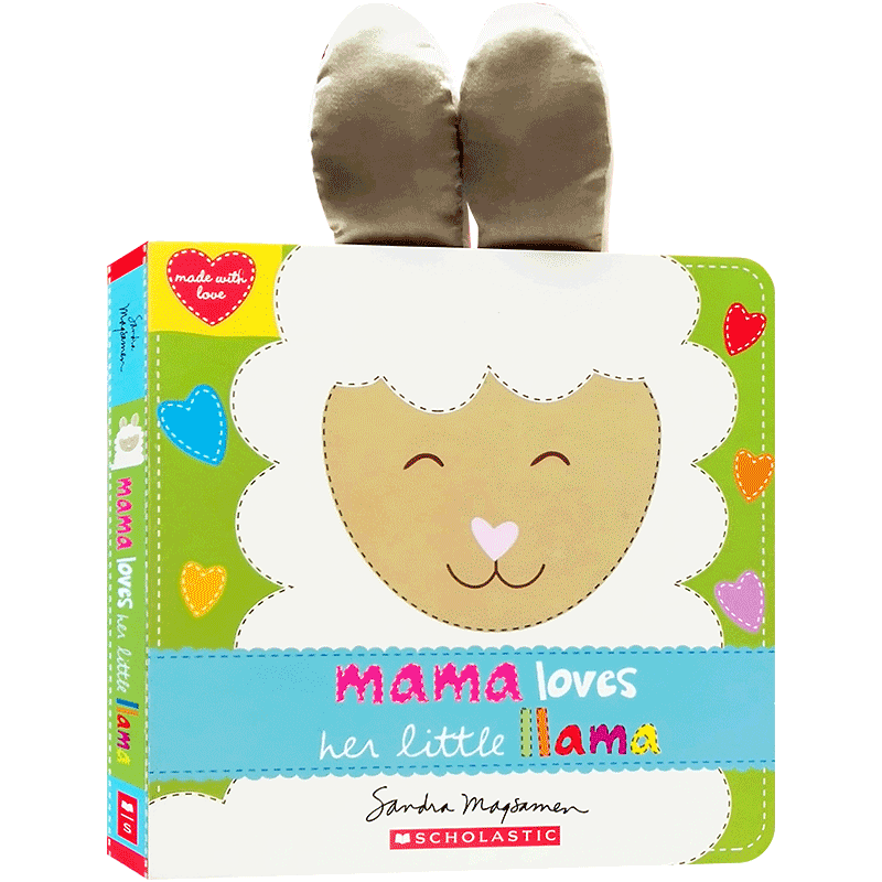 Mama Loves Her Little Llama 妈妈 爱她的小拉玛 英文原版绘本触摸书 幼儿宝宝启蒙纸板书亲子共读书籍0-3岁
