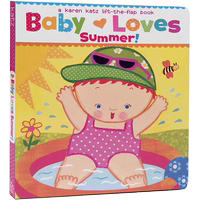 英文原版繪本 Baby Loves Summer: A Karen Katz Lift-the-Flap Book 寶寶愛夏天 四季認知讀物 紙板翻翻書 進口正版卡倫卡茨圖書
