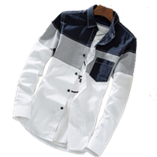 春季外套男士长袖格子衬衫白衬衣韩版潮流修身寸衫帅气男装上衣服