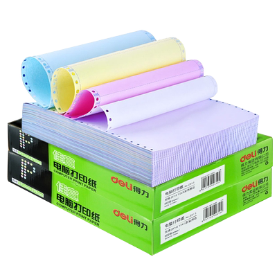 得力佳宣两等份单联针式打印纸