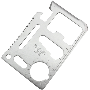 户外求生多功能工具刀卡瓶起子随身金属迷你便携应急卡片扳手侧刀