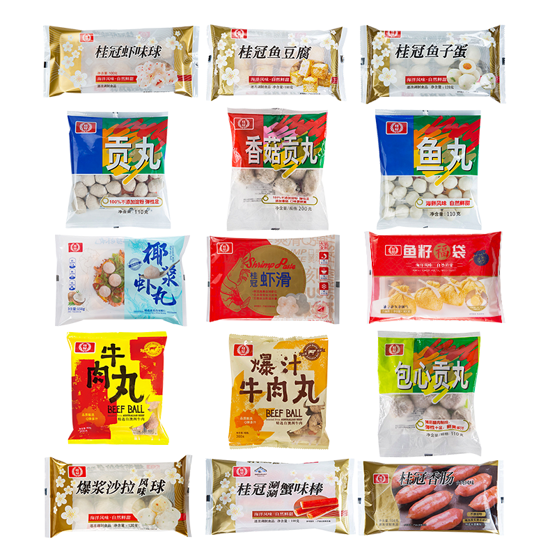 【99元任选9件】桂冠火锅丸子鱼豆腐贡丸火锅食材关东煮 顺丰包邮
