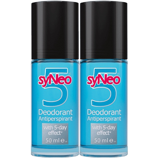 德国syNeo水耐止汗露走珠男士2瓶套装 去腋臭狐臭根持久淡香遗传