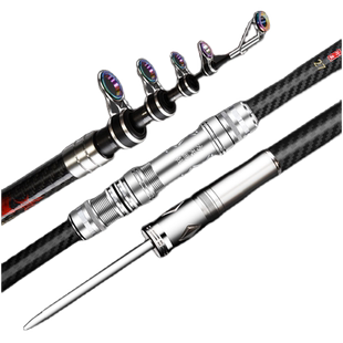 后堵带地插海竿碳素超硬远投竿海钓竿海杆套装抛竿甩竿钓鱼竿渔具