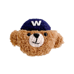 适用华为freebuds5i耳机壳海军小熊airpods4耳机保护套freebuds4连体苹果airpodspro软情侣全包W熊毛绒耳机套