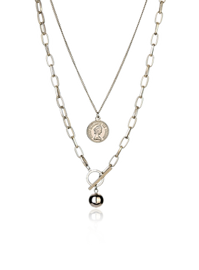 女独特长款欧美时尚百搭硬币项链