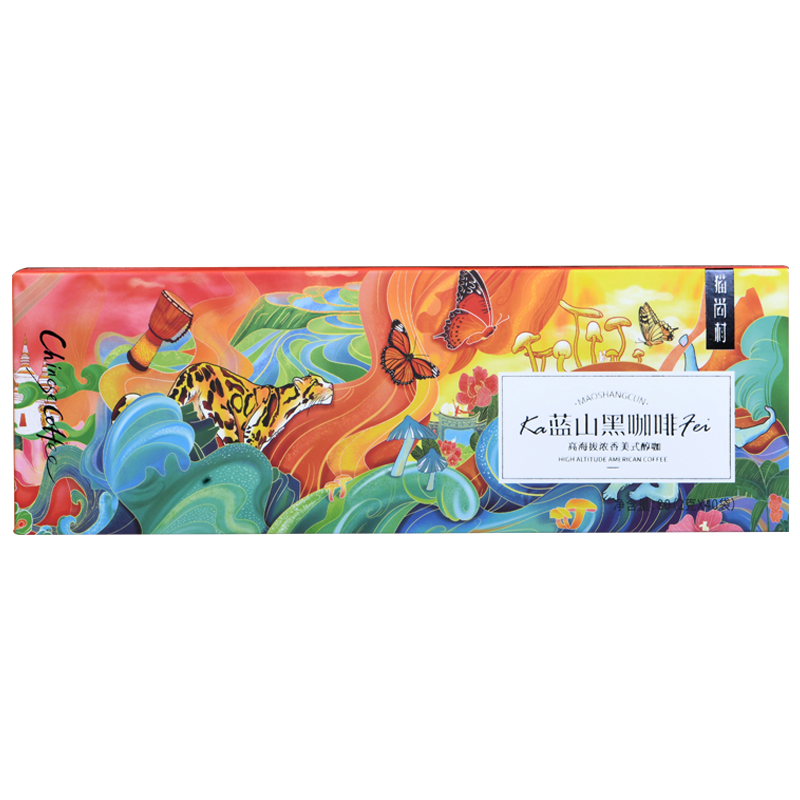 猫尚村高海拔速溶美式特浓纯苦蓝山咖啡粉浓香型黑咖啡40袋