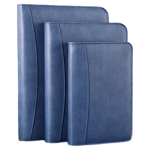 笔记本活页本可拆卸多功能收纳A5商务经理夹B5创意拉链包带计算器办公经理包房产资料册手账记事本子定制LOGO