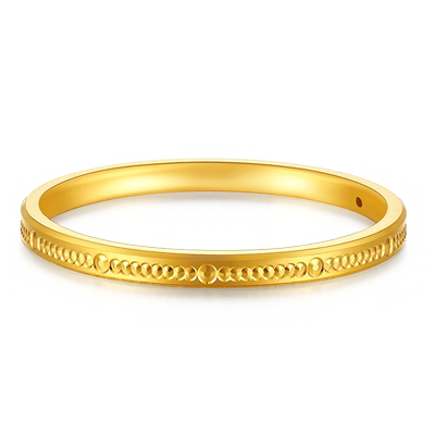 谢瑞麟黄金戒指女素圈