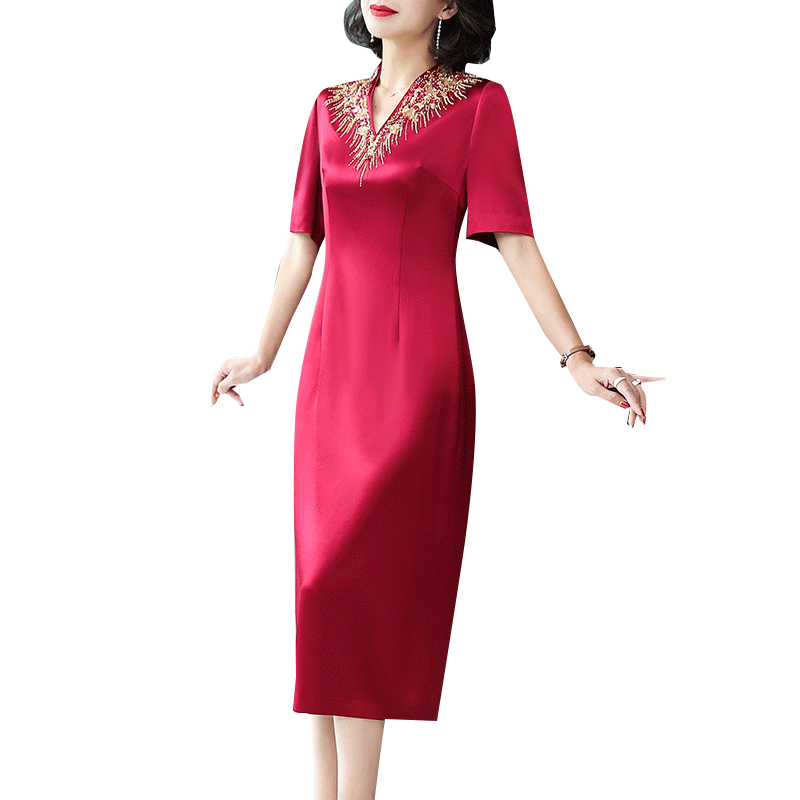 迪芬·璐嘉婚宴礼服醋酸连衣裙