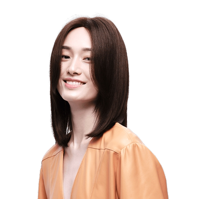 瑞贝卡假发女法式八字中长直发