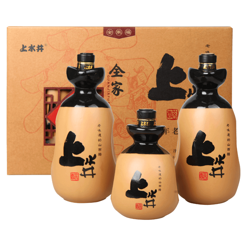 山西特产老陈醋上水井全家福1150ML手工十年礼盒醋年货送礼无添加