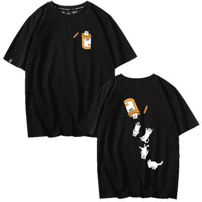 短袖男女2020新款贱猫T恤