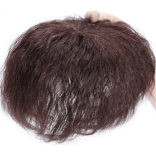 头顶补发片短卷发玉米烫补发块中老年妈妈假发片真发女发顶遮白发