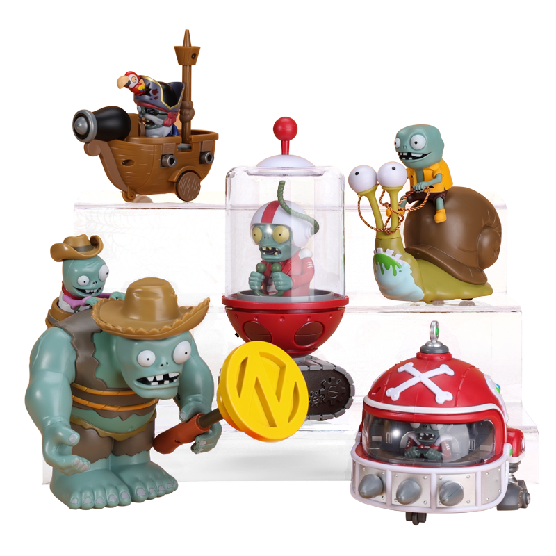 植物大战僵尸玩具单个款僵尸蜗牛小鬼机甲橄榄球海盗船长西部巨人