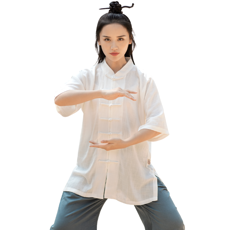 康愫雅太极服女棉麻武术秋冬套装
