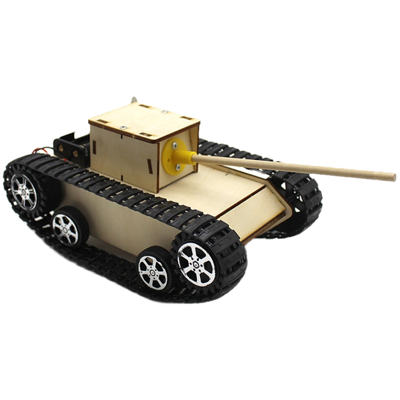 仿真坦克模型1号科技小制作遥控教具小车自制DIY手工拼装材料包