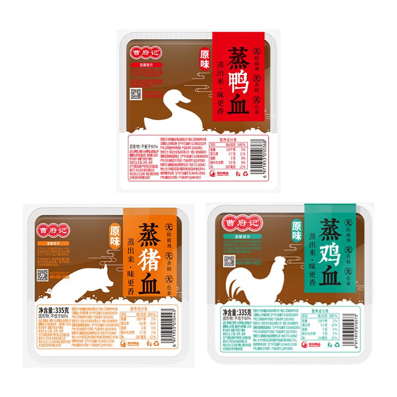 曹府记鸭血原味组合装335g*3火锅