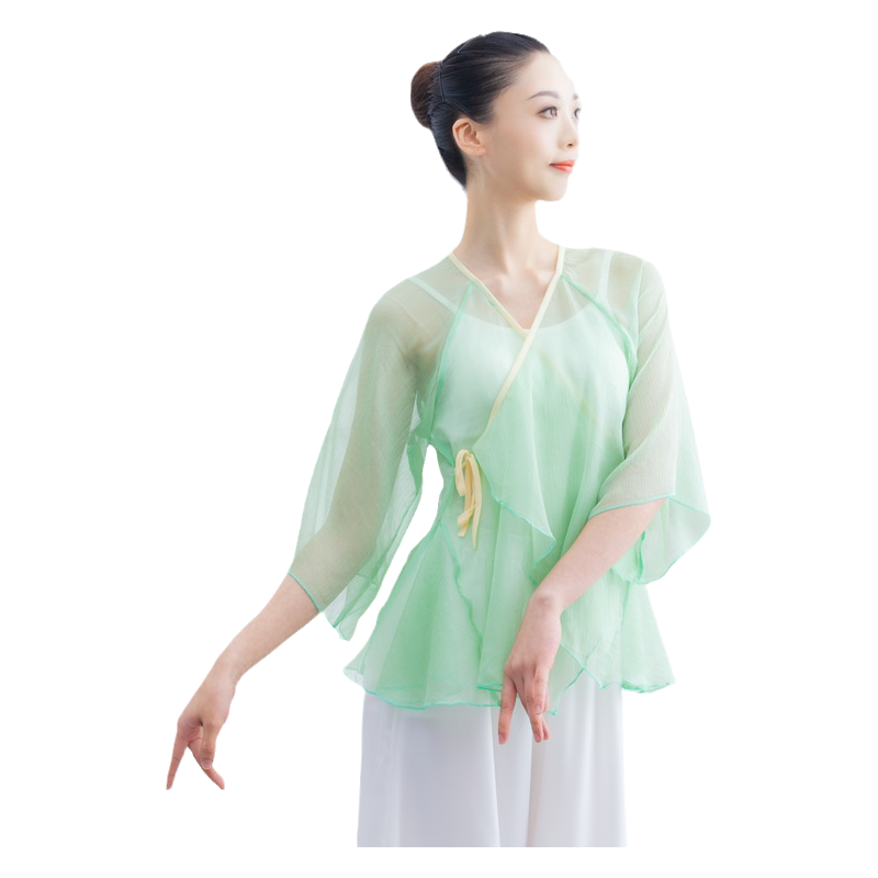 现代古典舞身韵舞蹈练功服飘逸古风演出服披风民族舞蹈服装女成人