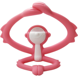 Mombella妈贝乐小猴子牙胶磨牙棒婴儿硅胶软宝宝牙咬胶玩具可水煮