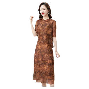 香妮芬高端时尚洋气连衣裙2025新款夏季高贵优雅阔太太贵夫人裙女