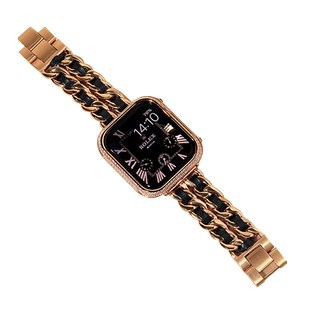 星图46手表带不锈钢小香风Applewatch12356s7se89小众38mm40苹果iwatch44牛仔链条潮皮45s10/41新款ultra49