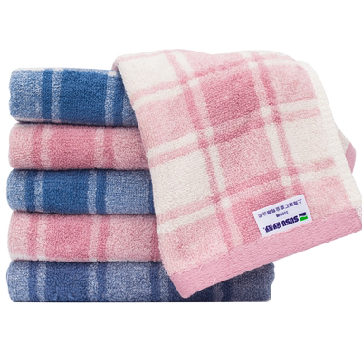 SUSU舒舒复古格子3条毛巾纯棉